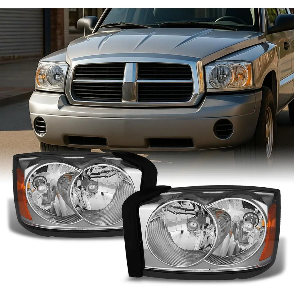 Новые хромированные фары (пара) для Dodge Dakota 2005-2007, замена оригинальных, для водителя/пассажира
Новые хромированные фары (пара) для Dodge Dakota 2005-2007, замена оригинальных, для водителя/пассажира