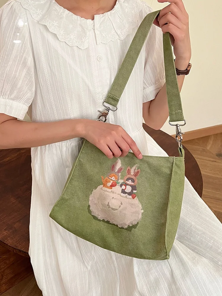 Original Rabbit Design Canvas Bag Women's Underarm Small Square Bag Summer Freshness Travel Storage Bag Soft Healing Style
Original Rabbit Design Canvas Bag Women's Underarm Small Square Bag Summer Freshness Travel Storage Bag Soft Healing Style