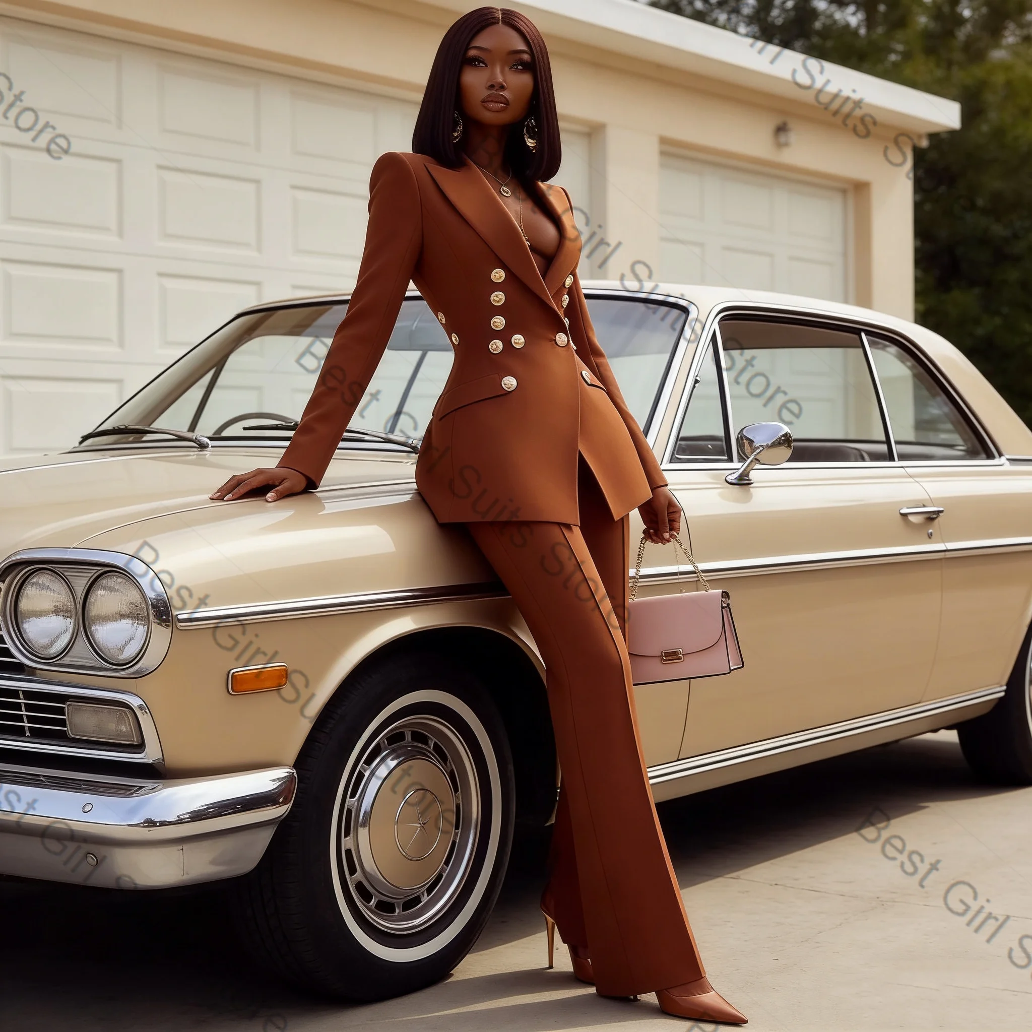 Brown Women Suit Set 2 Piece Blazer+Pants Cotton Double Breasted Formal Office Lady Jacket Customized Wedding Coat
Brown Women Suit Set 2 Piece Blazer+Pants Cotton Double Breasted Formal Office Lady Jacket Customized Wedding Coat