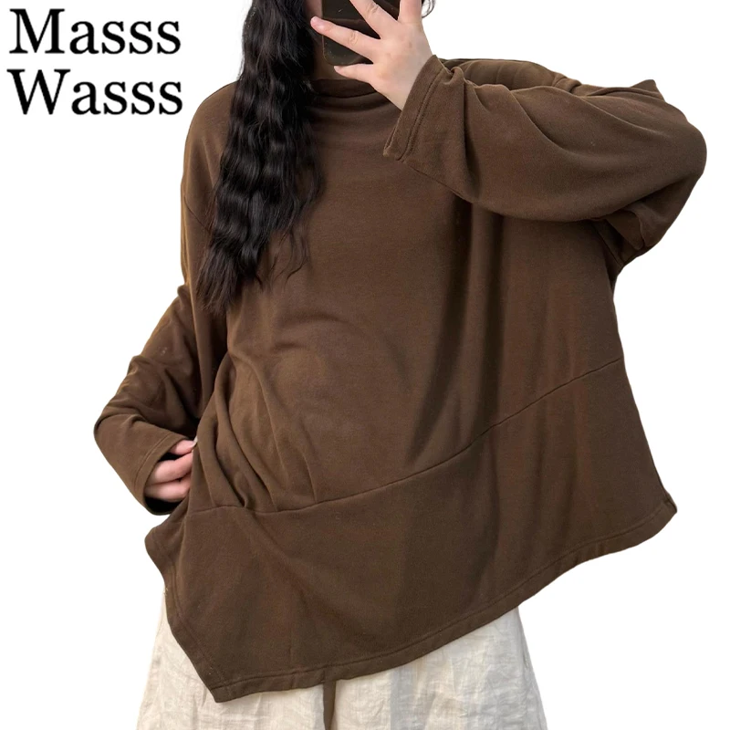 Masss Wasss Korean Harajuku Fashion Tops Womens Classic Vintage Turtleneck T-shirts Ladies Elegant Soild Luxury Cotton Clothes
Masss Wasss Korean Harajuku Fashion Tops Womens Classic Vintage Turtleneck T-shirts Ladies Elegant Soild Luxury Cotton Clothes