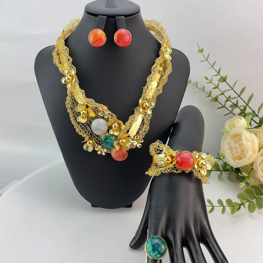 Brazilian Simple Style Big Bold Necklace Luxury Quality African Bride Jewelry Set For Women Party Gifts FHK18201
Brazilian Simple Style Big Bold Necklace Luxury Quality African Bride Jewelry Set For Women Party Gifts FHK18201