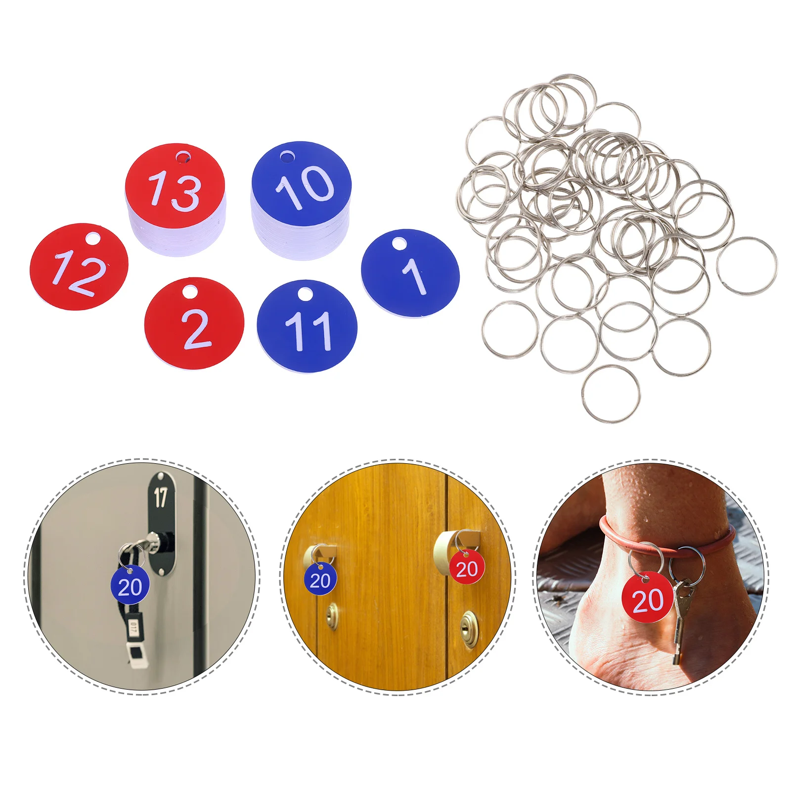 40pcs Waterproof Numbered Tags Metal Round Key Rings 1-20 For Gym Spa Locker Room Organization Id Labeling System
40pcs Waterproof Numbered Tags Metal Round Key Rings 1-20 For Gym Spa Locker Room Organization Id Labeling System