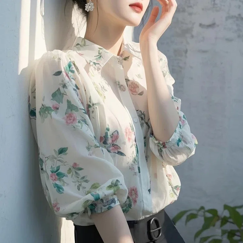 Chiffon Printed Women's Blouses Korean Shirts FASHION Loose Summer Vintage Clothing Short Sleeve Women Tops
Chiffon Printed Women's Blouses Korean Shirts FASHION Loose Summer Vintage Clothing Short Sleeve Women Tops