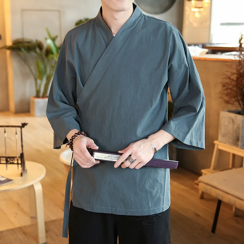 Spring Summer Mens Orient Tops Oriental Shirts Men Hanfu Blouse Linen Vintage Style Clothing Chinese Tradition Cardigan
Spring Summer Mens Orient Tops Oriental Shirts Men Hanfu Blouse Linen Vintage Style Clothing Chinese Tradition Cardigan