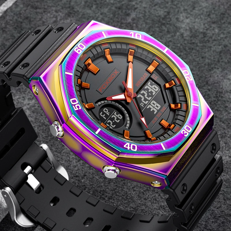 FOXBOX Fashion Luxury Electronic Watch Casual Sport Waterproof Luminous Silicone Dual Digital Display Watches for Men Male Gifts
FOXBOX Fashion Luxury Electronic Watch Casual Sport Waterproof Luminous Silicone Dual Digital Display Watches for Men Male Gifts