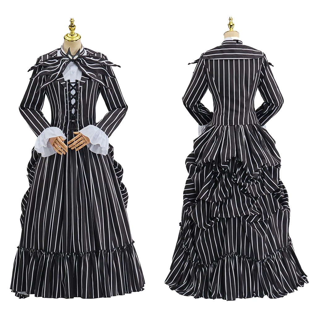 Jack Skellington Cosplay Costume Medieval Steampunk Gothic Bustle Dress Women Evening Ball Fashion Costume
Jack Skellington Cosplay Costume Medieval Steampunk Gothic Bustle Dress Women Evening Ball Fashion Costume