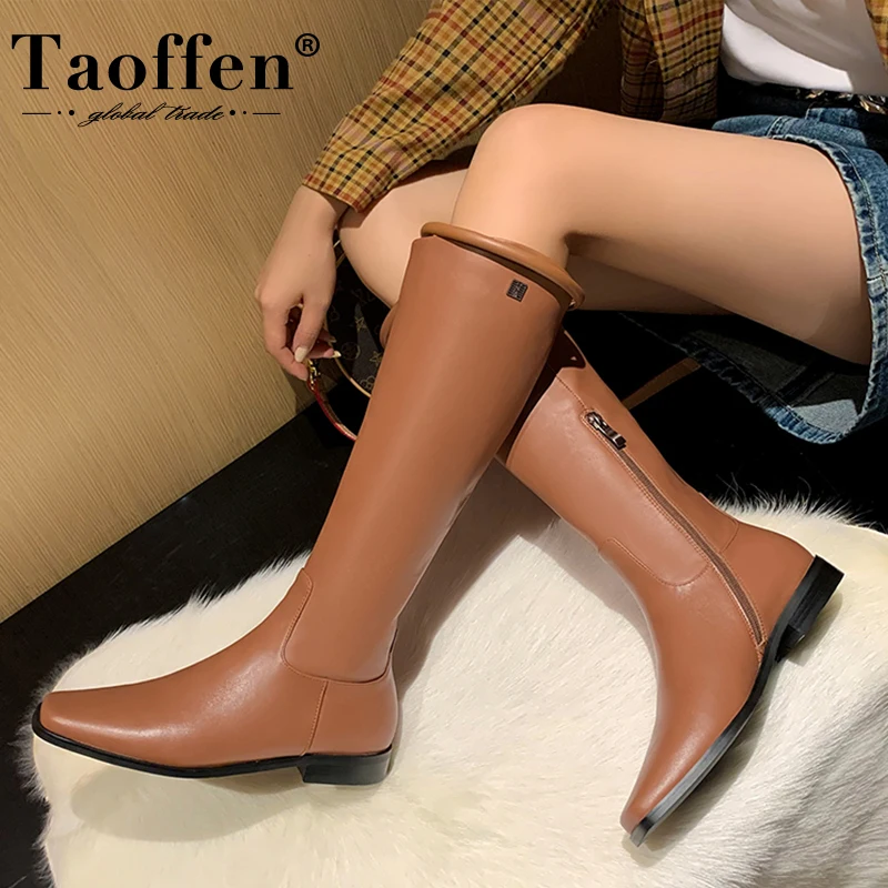 Taoffen Size 33-41 Women Knee Boots 2023 Real Leather Winter Shoes For Woman Fashion Ins Long Boots Party Female Footwear
Taoffen Size 33-41 Women Knee Boots 2023 Real Leather Winter Shoes For Woman Fashion Ins Long Boots Party Female Footwear