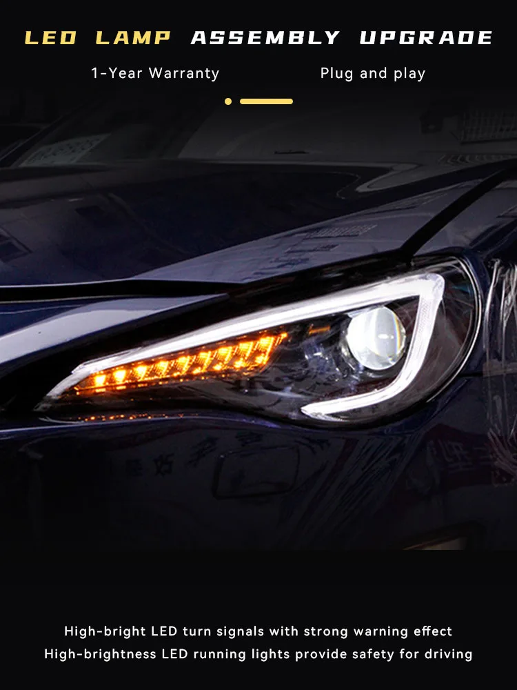 Автомобильные фары для Toyota GT86 BRZ 2012-2020, обновление фар DRL, встроенная сигнальная лампа высокого и ближнего света, автомобильные аксессуары
Автомобильные фары для Toyota GT86 BRZ 2012-2020, обновление фар DRL, встроенная сигнальная лампа высокого и ближнего света, автомобильные аксессуары