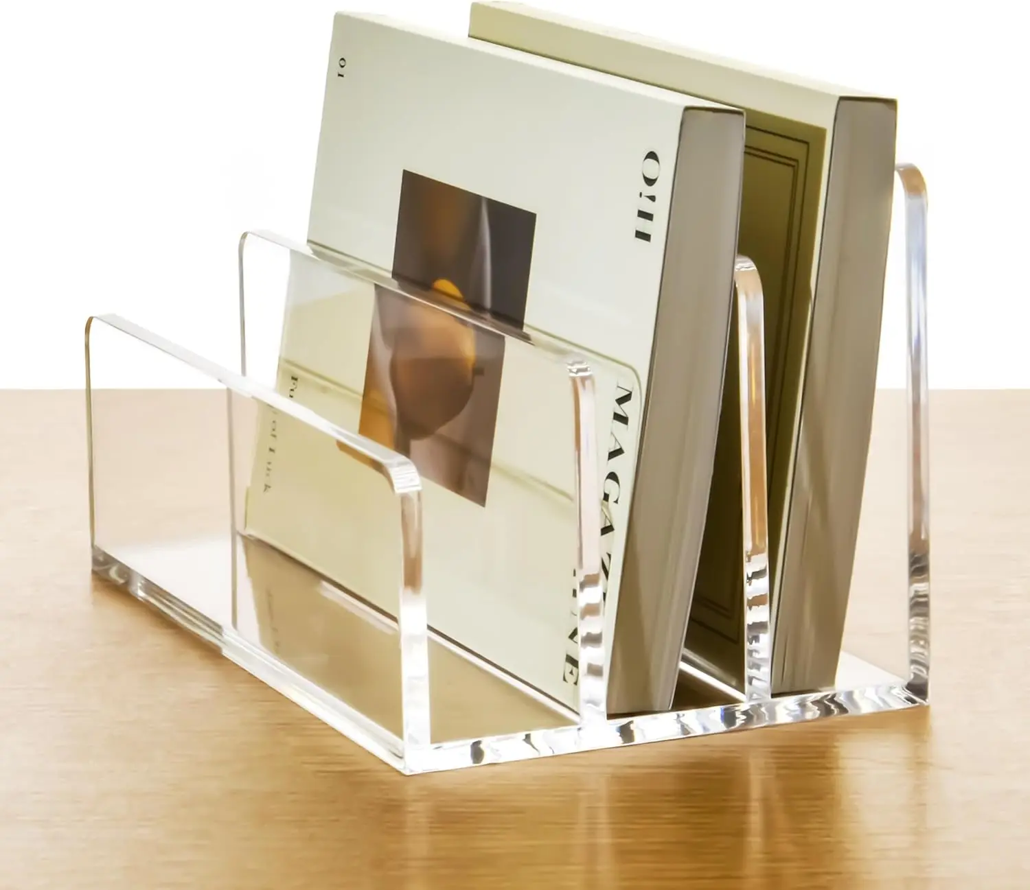 3-Compartment Clear Acrylic Mail Holder - Vertical Letter Sorter for Desk Organization with Bills, Documents, Notebooks
3-Compartment Clear Acrylic Mail Holder - Vertical Letter Sorter for Desk Organization with Bills, Documents, Notebooks