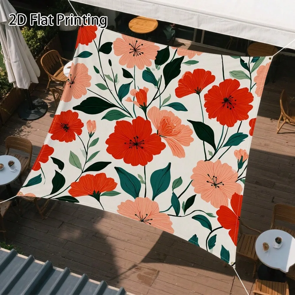 1pc Vintage Floral Outdoor Canopy, Portable Sun Shelter With Fixing Ropes, Quick Setup For Patios, Camping, Beaches, Poolside, Lightweight All-Season Shade Cover, Practical 2D Flat Design
1pc Vintage Floral Outdoor Canopy, Portable Sun Shelter With Fixing Ropes, Quick Setup For Patios, Camping, Beaches, Poolside, Lightweight All-Season Shade Cover, Practical 2D Flat Design