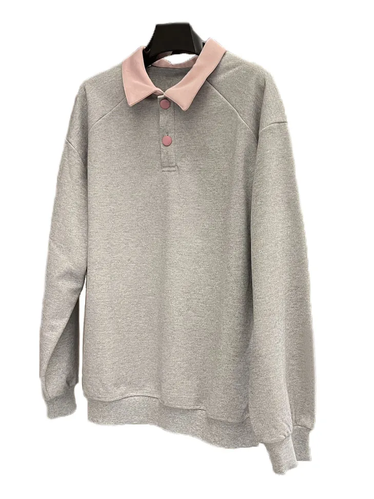 Sweatshirt short polo collar loose fit collision color splicing design warm and comfortable 2023 winter new 1101
Sweatshirt short polo collar loose fit collision color splicing design warm and comfortable 2023 winter new 1101