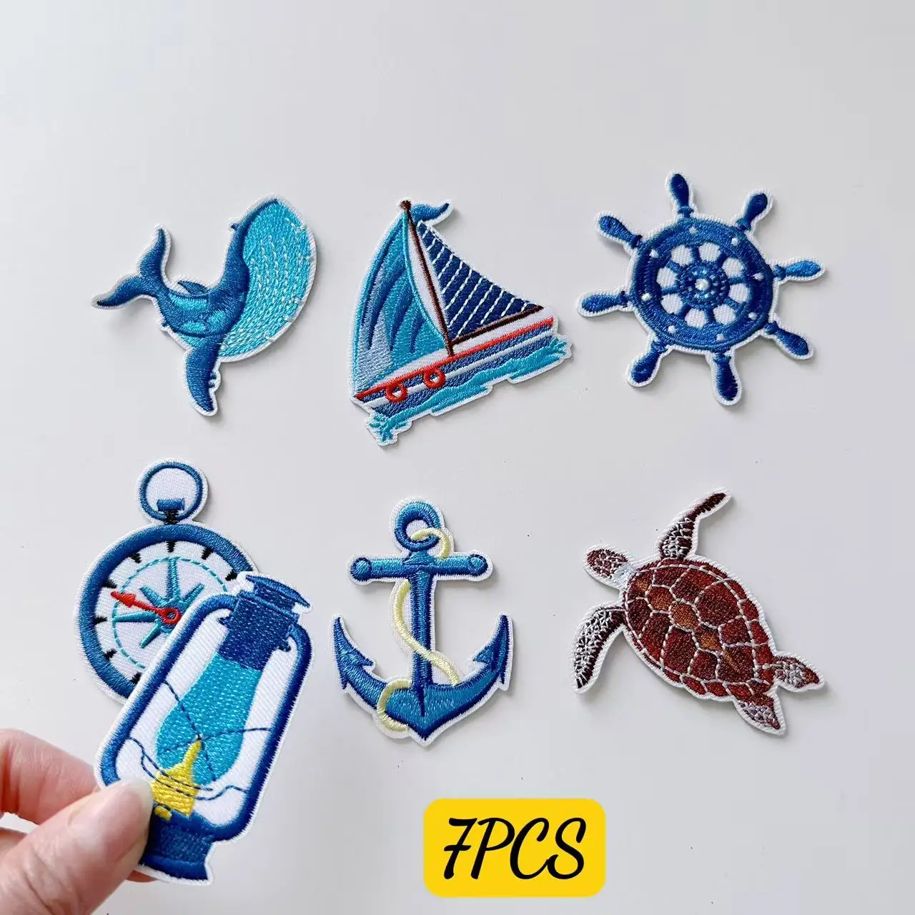 7 шт., вышитые железные нашивки на тему морских приключений, набор нашивок с морскими черепахами и китовым компасом для одежды, сумки «сделай сам», кепки
7 шт., вышитые железные нашивки на тему морских приключений, набор нашивок с морскими черепахами и китовым компасом для одежды, сумки «сделай сам», кепки