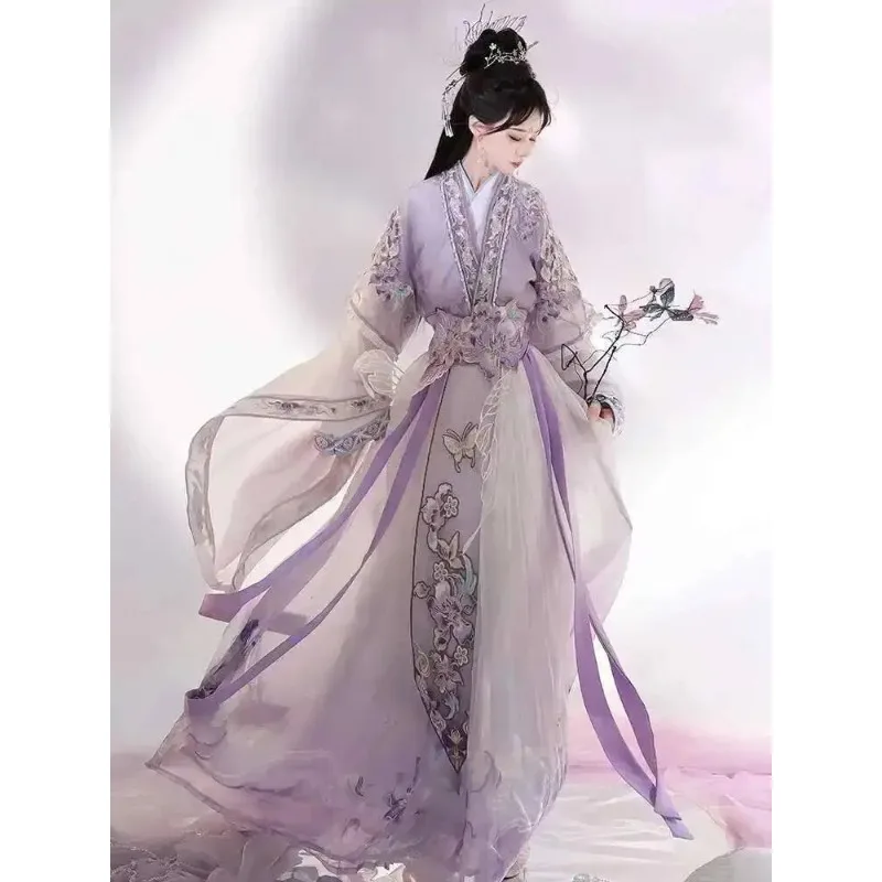 Wei And Jin Dynasty Style Women's Hanfu Fairy Costume Traditional Chinese Style Cross-Collar Half-Sleeve Hanfu
Wei And Jin Dynasty Style Women's Hanfu Fairy Costume Traditional Chinese Style Cross-Collar Half-Sleeve Hanfu