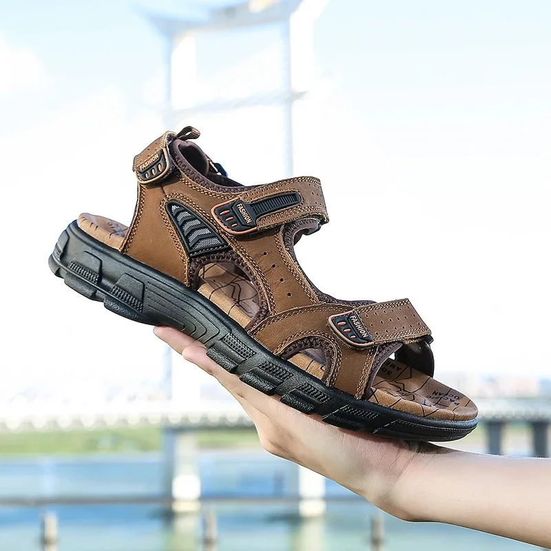 2024 New Genuine Leather Men's Sandals Summer Outdoor Non-slip Hiking Trekking Shoes for Men Beach Slippers Casual Sneakers
2024 New Genuine Leather Men's Sandals Summer Outdoor Non-slip Hiking Trekking Shoes for Men Beach Slippers Casual Sneakers