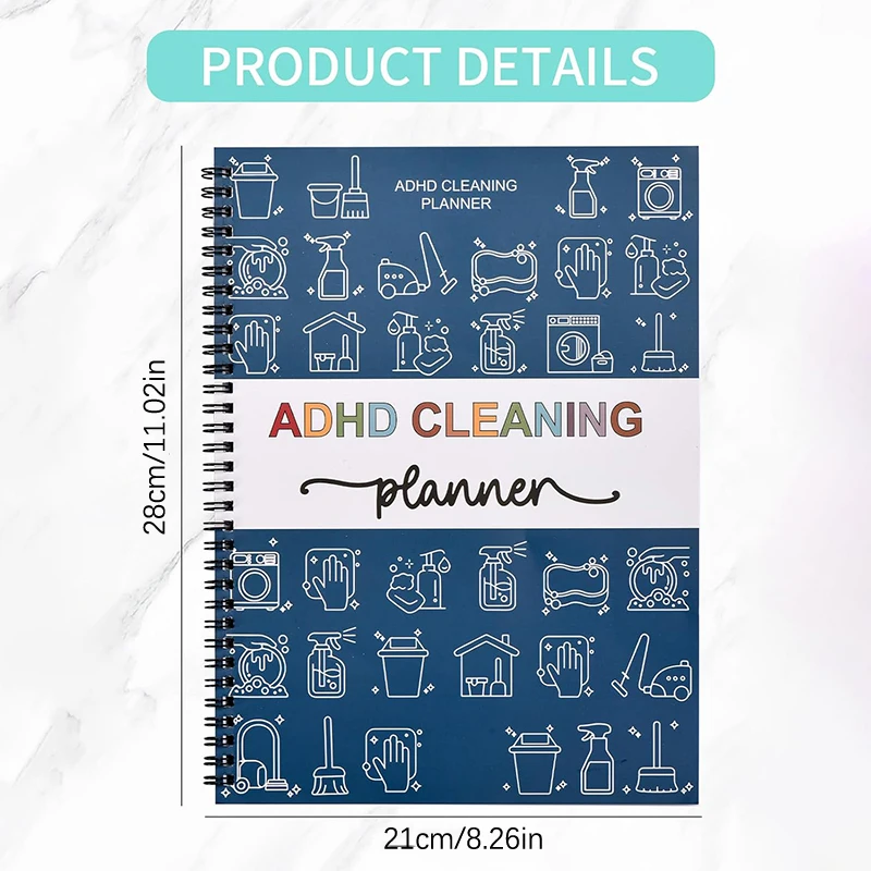 New ADHD Cleaning Planner For Adults And Teens - Daily, Cleaning Schedule & Checklist,Reusable Household Organizer
New ADHD Cleaning Planner For Adults And Teens - Daily, Cleaning Schedule & Checklist,Reusable Household Organizer