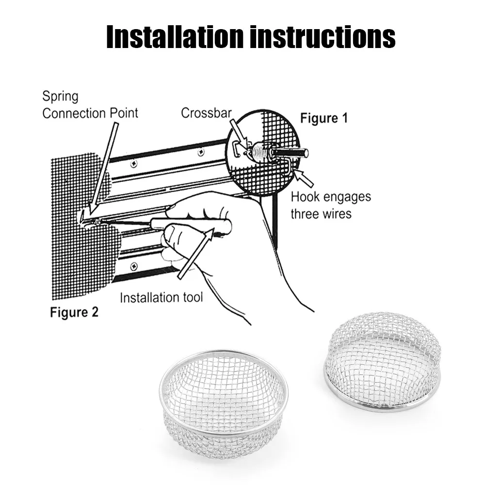2 Pack 2.8'' Stainless Steel Mesh Insect Screen RV Furnace Vent Cover with Installation Tool for Water Heater
2 Pack 2.8'' Stainless Steel Mesh Insect Screen RV Furnace Vent Cover with Installation Tool for Water Heater