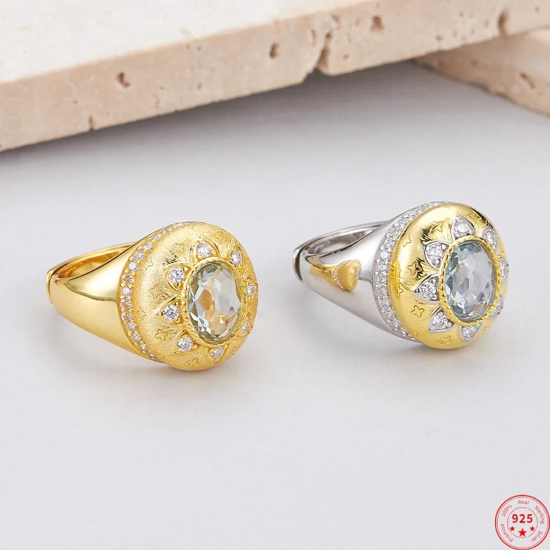 S925 Sterling Silver Charms Rings for Women Contrast Colored Super Sparkling Zircon Oval Tangent Plane Topaz Jewelry Wholesale
S925 Sterling Silver Charms Rings for Women Contrast Colored Super Sparkling Zircon Oval Tangent Plane Topaz Jewelry Wholesale