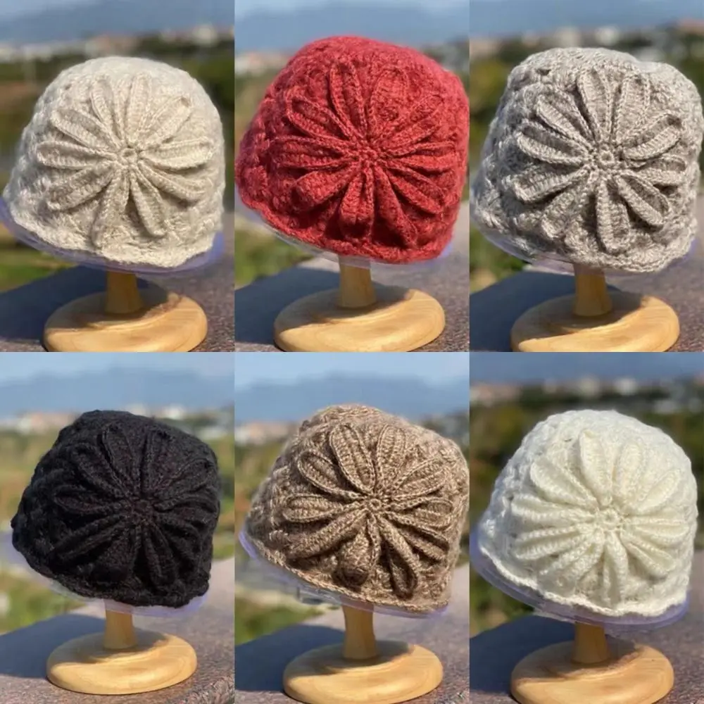 Fashionable Lace Flower Hollow Toe Cap Artistic Retro Melon Skin Hat Handmade Breathable Knitted Woolen Hat Women
Fashionable Lace Flower Hollow Toe Cap Artistic Retro Melon Skin Hat Handmade Breathable Knitted Woolen Hat Women