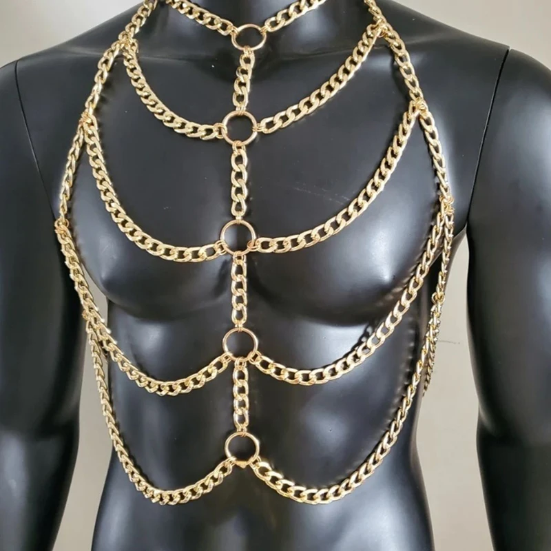 Fashion Men Sexy Metal Body Chains Fun Bar Carnival Birthday Party Cosplay Prom Chest Chain Accessories Lover Dating Gold Silver
Fashion Men Sexy Metal Body Chains Fun Bar Carnival Birthday Party Cosplay Prom Chest Chain Accessories Lover Dating Gold Silver