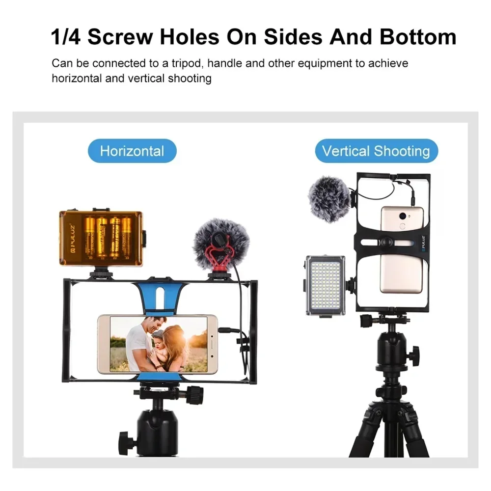 Vlogging Live Broadcast Smartphone Video Rig Cage Filmmaking Recording Handle Stabilizer Bracket
Vlogging Live Broadcast Smartphone Video Rig Cage Filmmaking Recording Handle Stabilizer Bracket