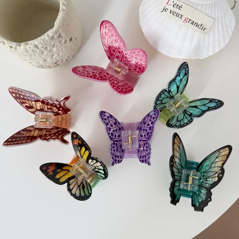 Colorful Butterfly Acetate Hair Claw Clip for Bun Elegant Premium High Quality Non Slip Durable Daily Hair Accessory for Women
Colorful Butterfly Acetate Hair Claw Clip for Bun Elegant Premium High Quality Non Slip Durable Daily Hair Accessory for Women