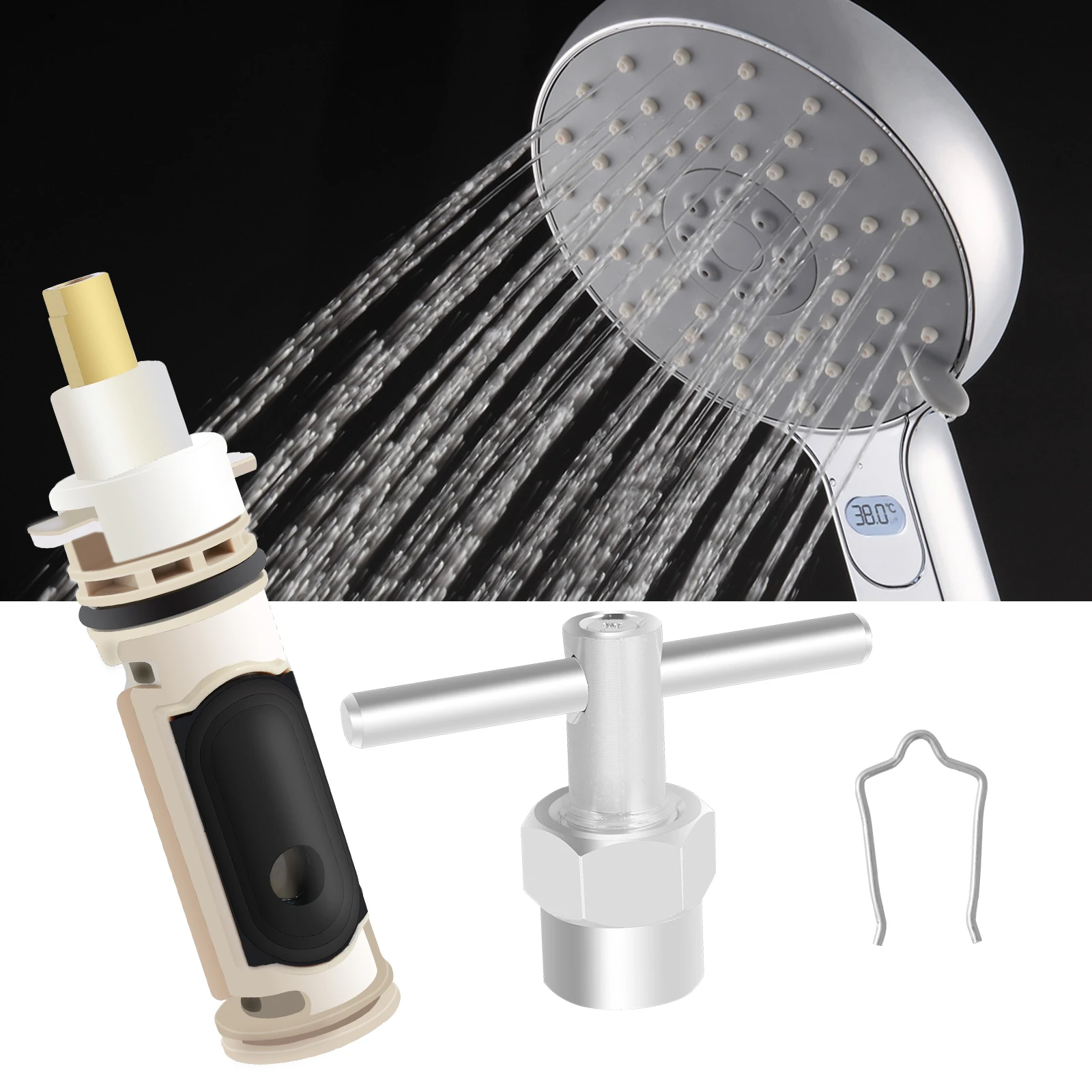 1222 Сменный латунный картридж с инструментом для снятия и фиксатором, герметичный смеситель для душа, запасные части для картриджа для насадки для душа
1222 Сменный латунный картридж с инструментом для снятия и фиксатором, герметичный смеситель для душа, запасные части для картриджа для насадки для душа