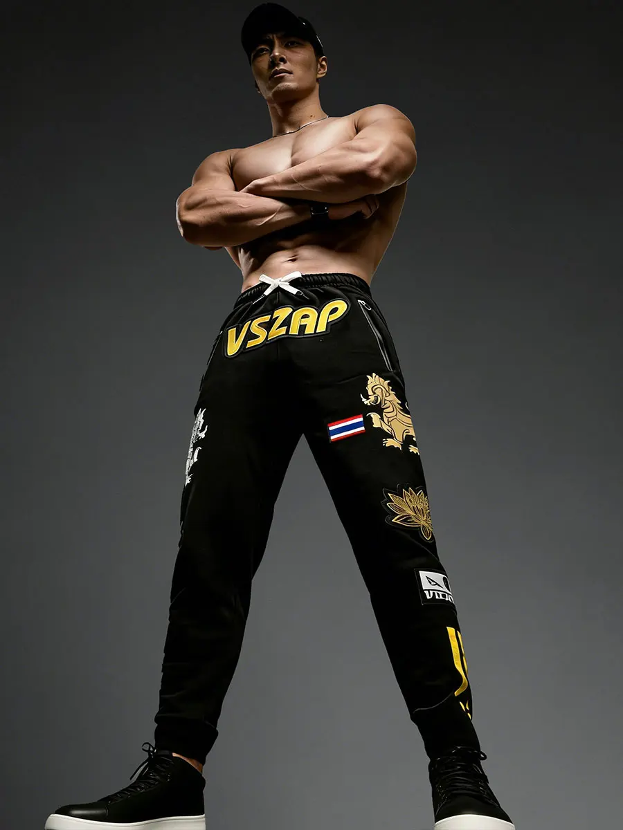 Vszap Casual Sports Embroidered Sweatpants Men's Gold Gym Running Training Side ket Cuffed Pants Low Waist Cotton
Vszap Casual Sports Embroidered Sweatpants Men's Gold Gym Running Training Side ket Cuffed Pants Low Waist Cotton