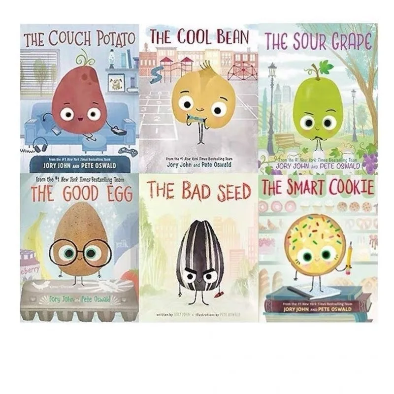 10 Books The Food Group Series-Bad Seed/Good Egg/Cool Bean/Smart Cookie/Couch Potato/Sour Grape by Jory John Kids Picture Book
10 Books The Food Group Series-Bad Seed/Good Egg/Cool Bean/Smart Cookie/Couch Potato/Sour Grape by Jory John Kids Picture Book