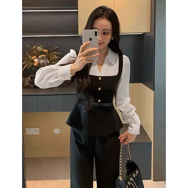 Цельный костюм с эффектом похудения, повседневные широкие брюки с высокой талией для женщин, модная осенняя новинка, D3795, полиэфирное волокно
Цельный костюм с эффектом похудения, повседневные широкие брюки с высокой талией для женщин, модная осенняя новинка, D3795, полиэфирное волокно