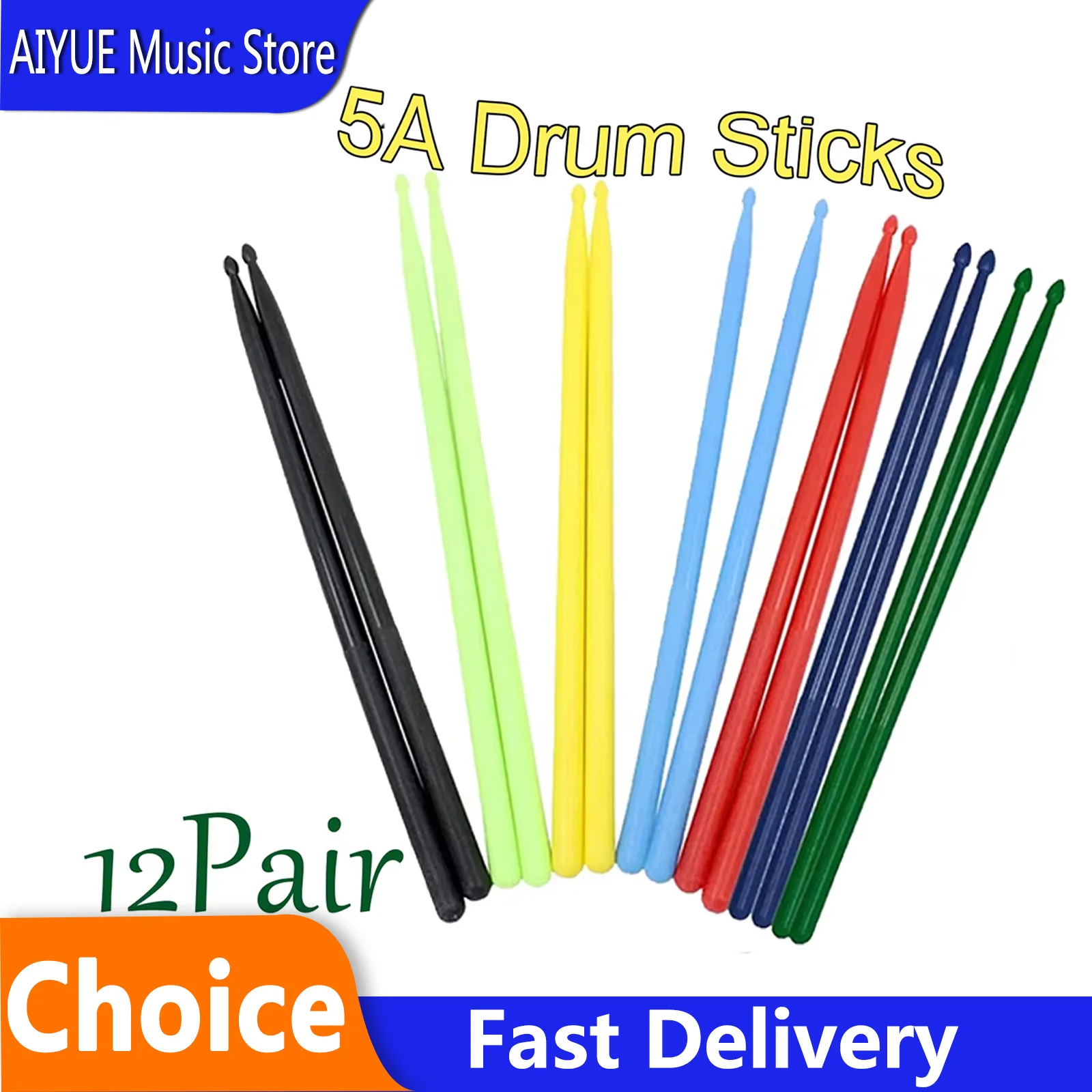 Drum Sticks 5A 12Pair Professional Nylon Drumsticks Drum Set Teardrop Drumsticks Percussion Instrument Drum Accessories Parts
Drum Sticks 5A 12Pair Professional Nylon Drumsticks Drum Set Teardrop Drumsticks Percussion Instrument Drum Accessories Parts
