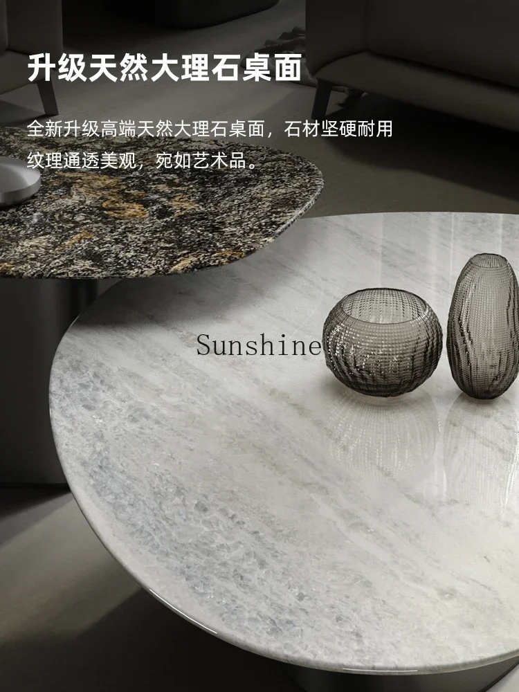 Living room modern simple home high-end minimalist light luxury oval coffee table combinationYY
Living room modern simple home high-end minimalist light luxury oval coffee table combinationYY