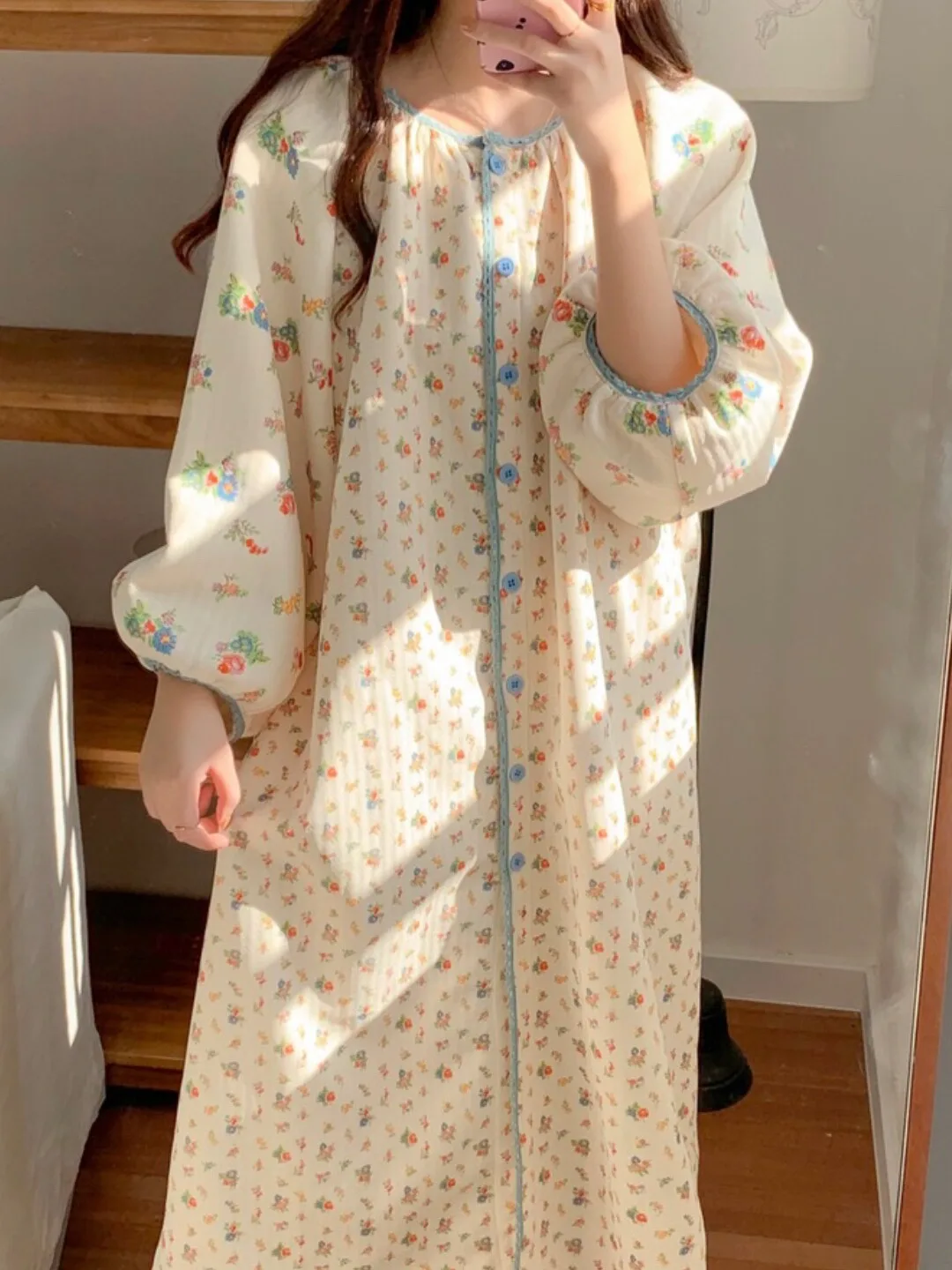 Комплект хлопкового нижнего белья Thiened с цветочным принтом, женская домашняя одежда Sle Princ, осенне-зимнее термобелье Sp Dr 
Комплект хлопкового нижнего белья Thiened с цветочным принтом, женская домашняя одежда Sle Princ, осенне-зимнее термобелье Sp Dr