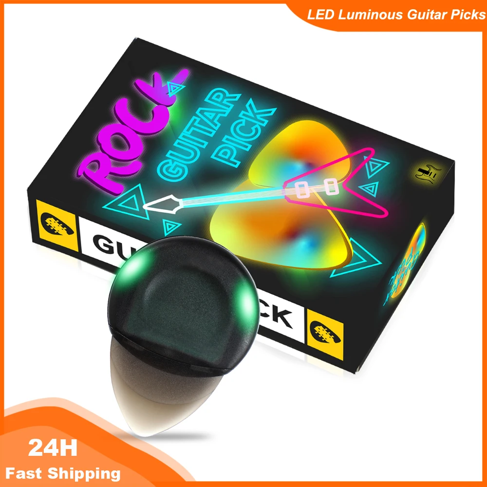 LED Glowing Guitar Picks Light Up Picks with High-Sensitivity LED Light ABS Electric Heart-shaped Guitar Picks Green/Purple
LED Glowing Guitar Picks Light Up Picks with High-Sensitivity LED Light ABS Electric Heart-shaped Guitar Picks Green/Purple