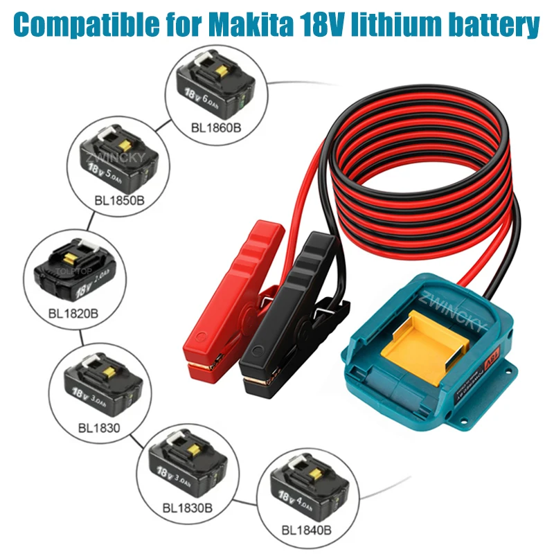 Автомобильный воспламенитель, стартер, автоматический усилитель, соединительные кабели для Makita, литиевая батарея 18 В BL1830 BL1840 BL1850 BL1860 BL1890
Автомобильный воспламенитель, стартер, автоматический усилитель, соединительные кабели для Makita, литиевая батарея 18 В BL1830 BL1840 BL1850 BL1860 BL1890