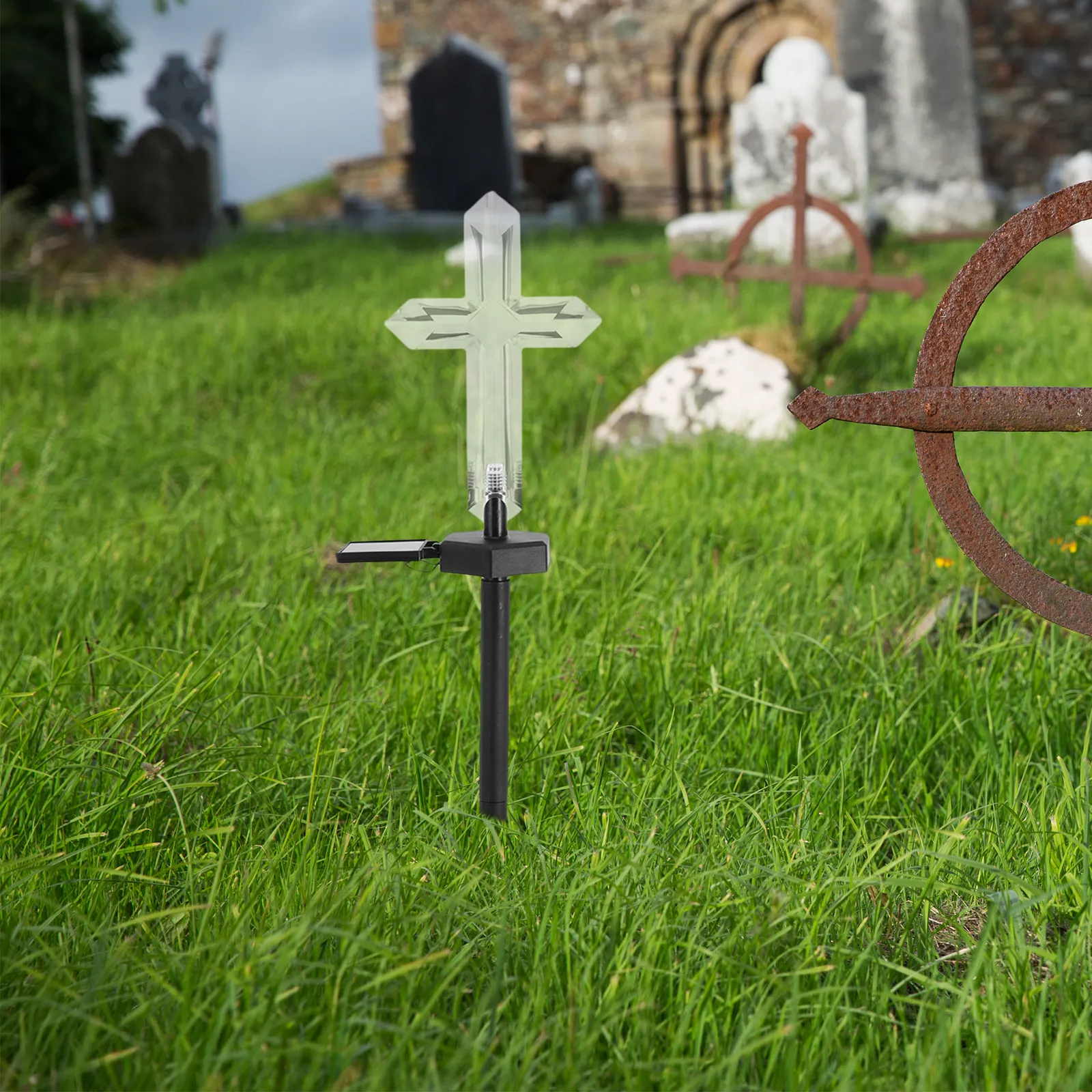 Солнечный светильник-крест для кладбища, водонепроницаемый уличный светильник на солнечной энергии, светодиодный, высокой яркости, для могил, мемориальный
Солнечный светильник-крест для кладбища, водонепроницаемый уличный светильник на солнечной энергии, светодиодный, высокой яркости, для могил, мемориальный