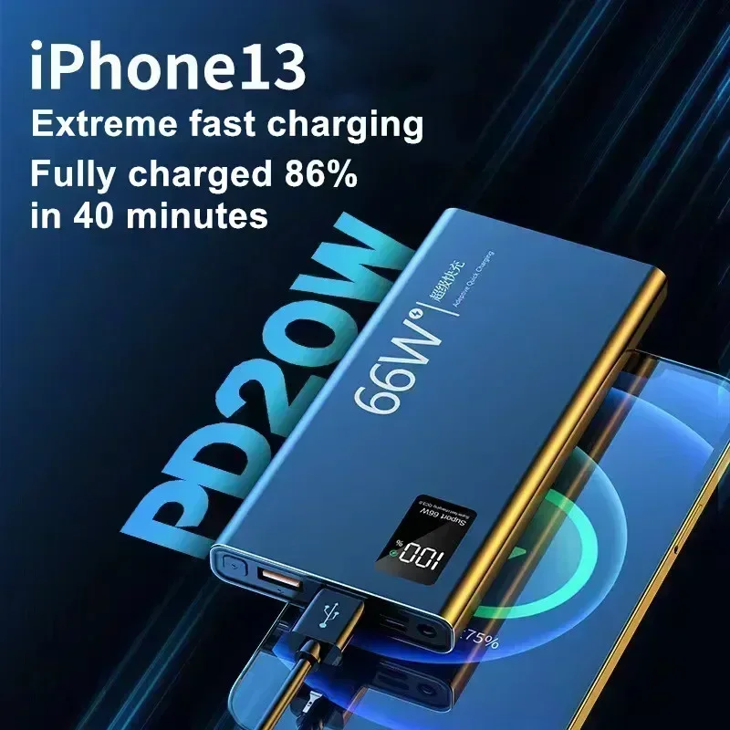 66W Universal Fast Charging for Any Mobile Phone with A Large Capacity of 30000mAh and Convenient Mini Mobile Power Supply
66W Universal Fast Charging for Any Mobile Phone with A Large Capacity of 30000mAh and Convenient Mini Mobile Power Supply