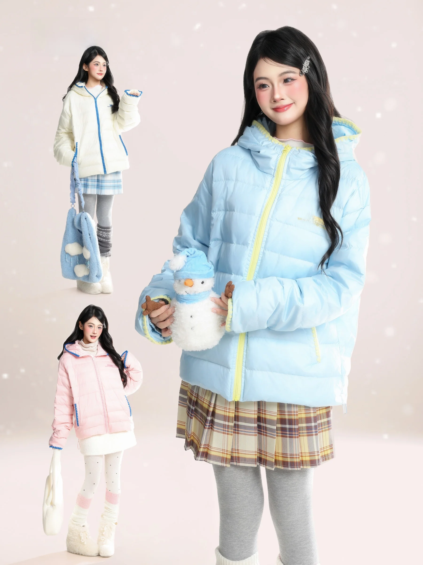 HM American Retro ell Embroidery Color Blo Hooded Ribbed down Jaet Women Winter Warm Thiened Couple Outerwear Trendy
HM American Retro ell Embroidery Color Blo Hooded Ribbed down Jaet Women Winter Warm Thiened Couple Outerwear Trendy