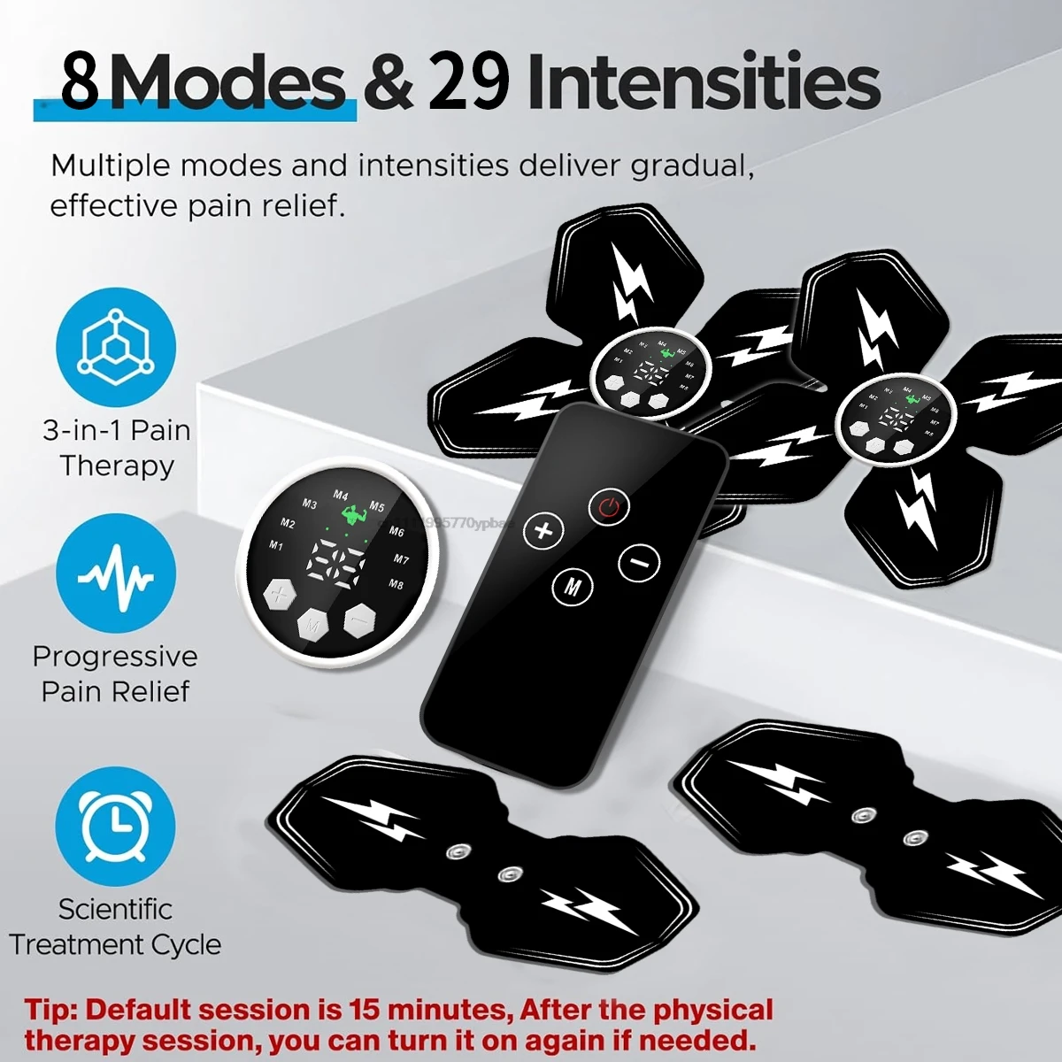 8 Modes EMS Muscle Stimulator Neck Massager Electric Body Pulse Patch Pain Relief Cervical Spine With Remote Control
8 Modes EMS Muscle Stimulator Neck Massager Electric Body Pulse Patch Pain Relief Cervical Spine With Remote Control