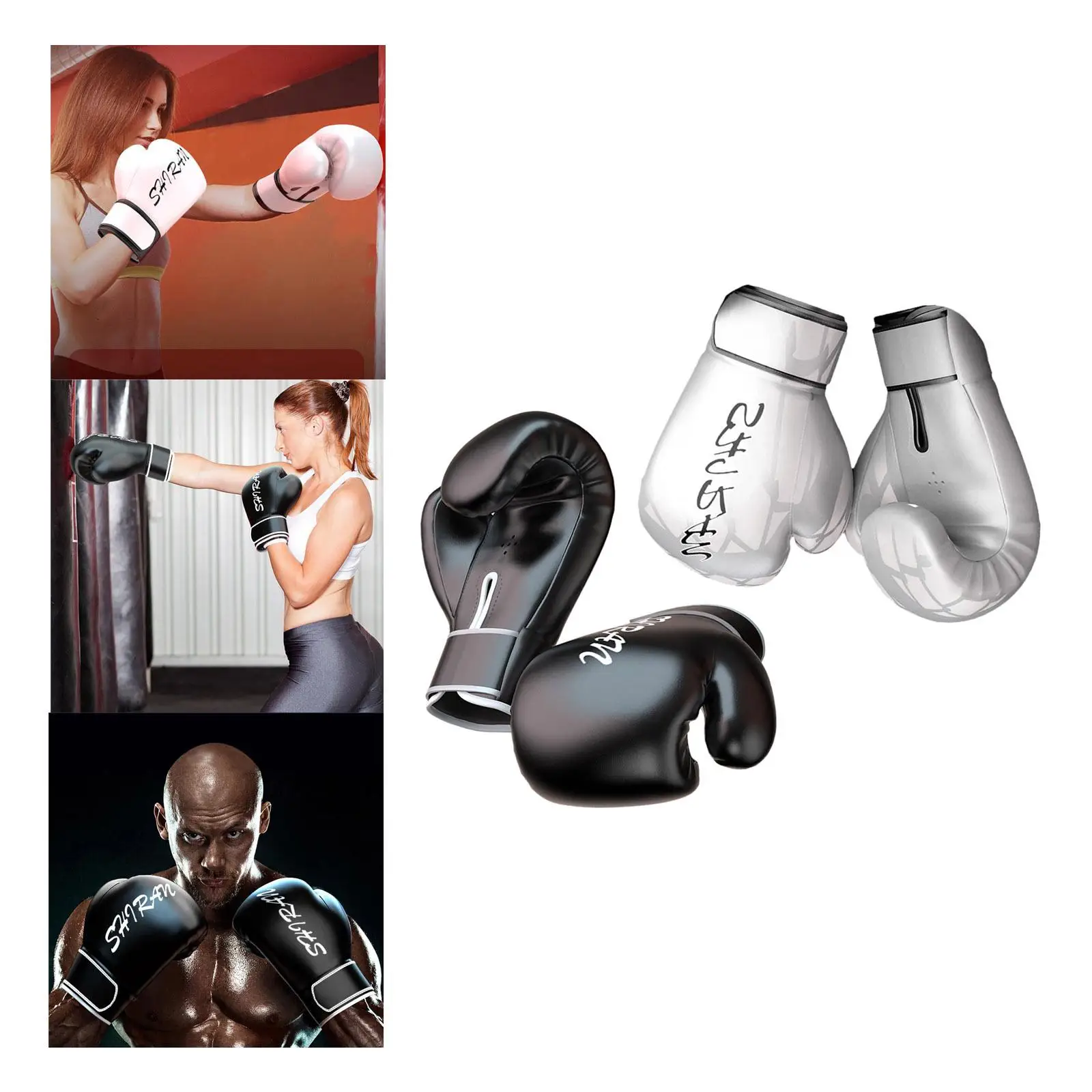 2 Pair Men Women Boxing Gloves Sparring PU Leather Muay Thai Fight Punching
2 Pair Men Women Boxing Gloves Sparring PU Leather Muay Thai Fight Punching