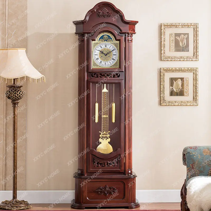 FFMechanical pendulum clock -style table clock Vertical Chinese solid wood living room atmosphere Classical standing clock
FFMechanical pendulum clock -style table clock Vertical Chinese solid wood living room atmosphere Classical standing clock