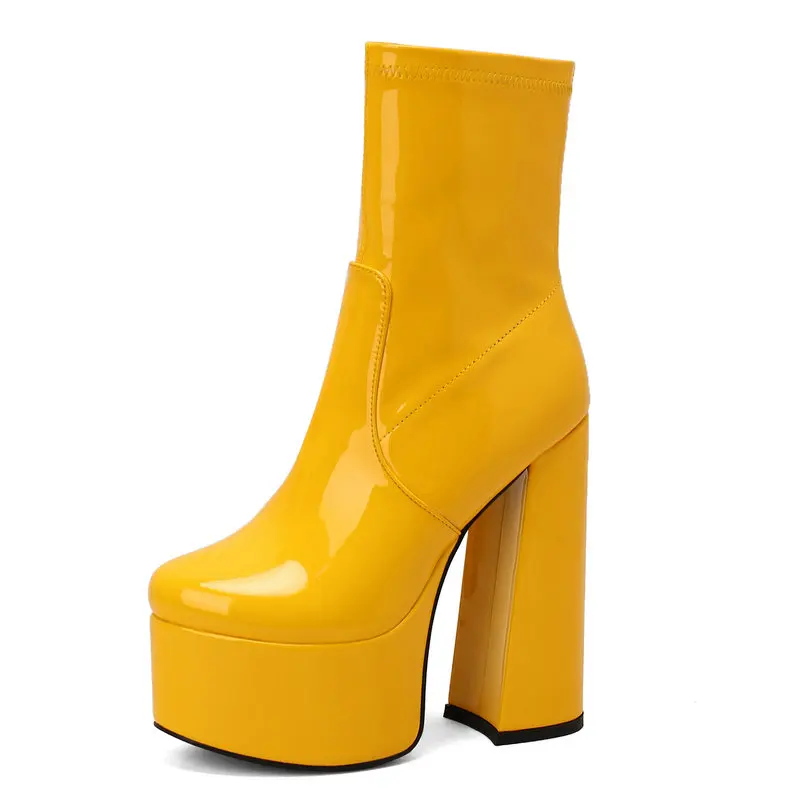 Sexy Ankle Boots For Women Platform Shoes Lady High Heels Black Red Green Yellow Beige Patent Leather Winter Autumn Boots
Sexy Ankle Boots For Women Platform Shoes Lady High Heels Black Red Green Yellow Beige Patent Leather Winter Autumn Boots