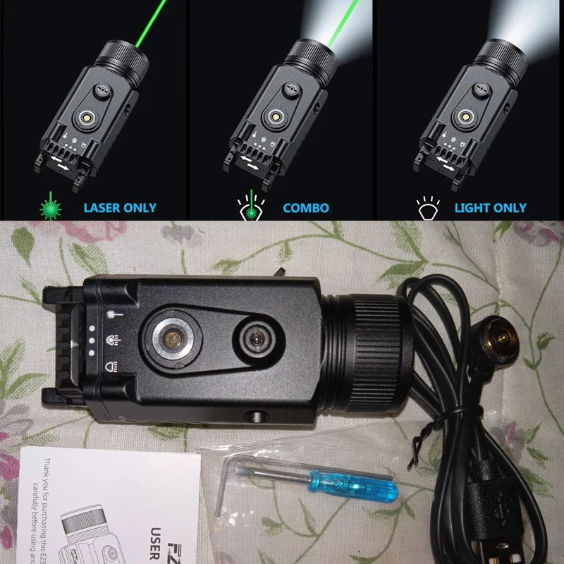 2000 Lumen Hunting Light Laser Combo Rechargeable Green Laser Picatinny Flashlight Quick Release Adjustable Slide Rail
2000 Lumen Hunting Light Laser Combo Rechargeable Green Laser Picatinny Flashlight Quick Release Adjustable Slide Rail