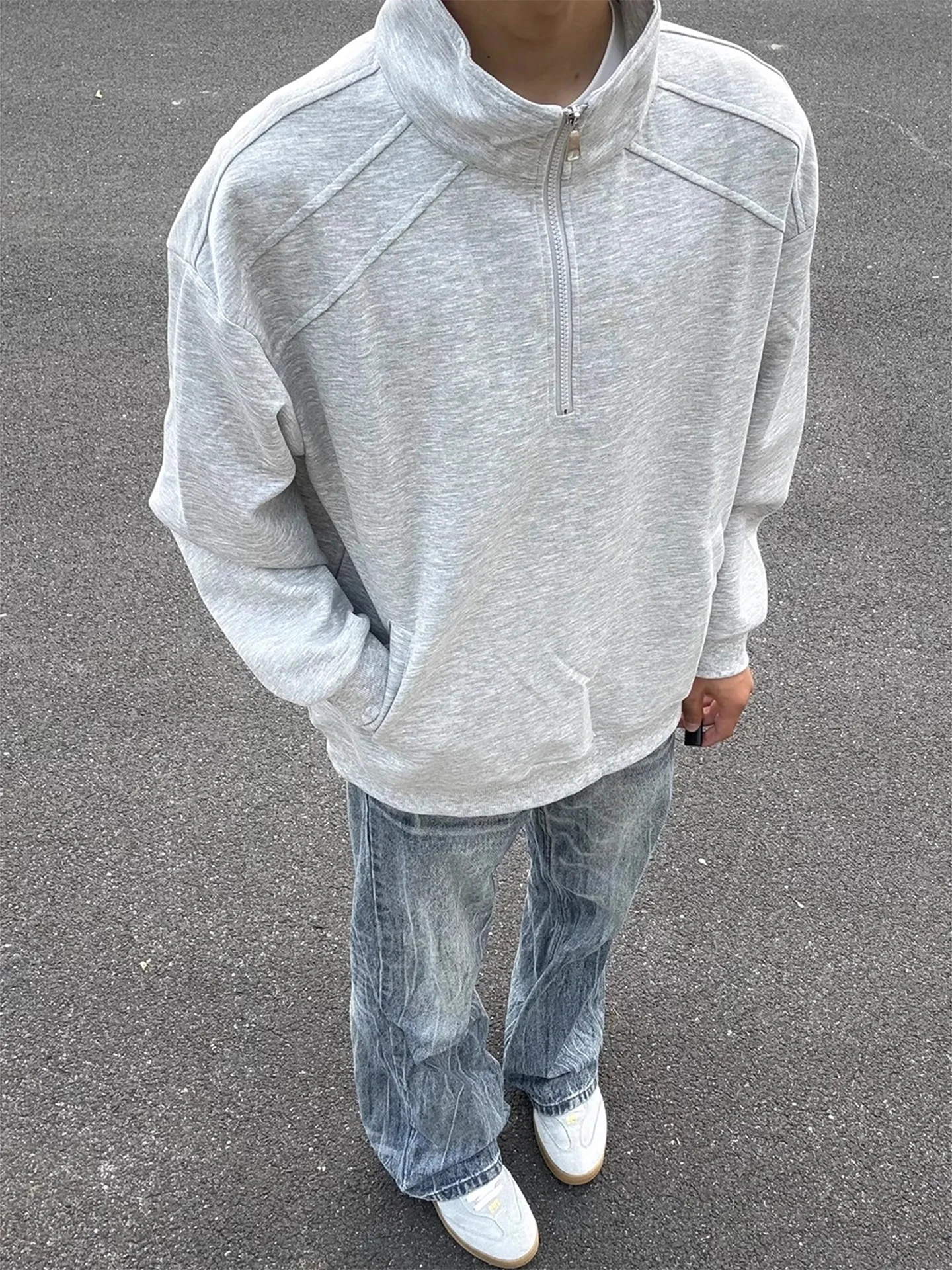 Light ey Stand Collar Hoodie Men's Autumn Winter American Deconstructed Rigorous Boxy Fce Lined Jaet f Zipper
Light ey Stand Collar Hoodie Men's Autumn Winter American Deconstructed Rigorous Boxy Fce Lined Jaet f Zipper