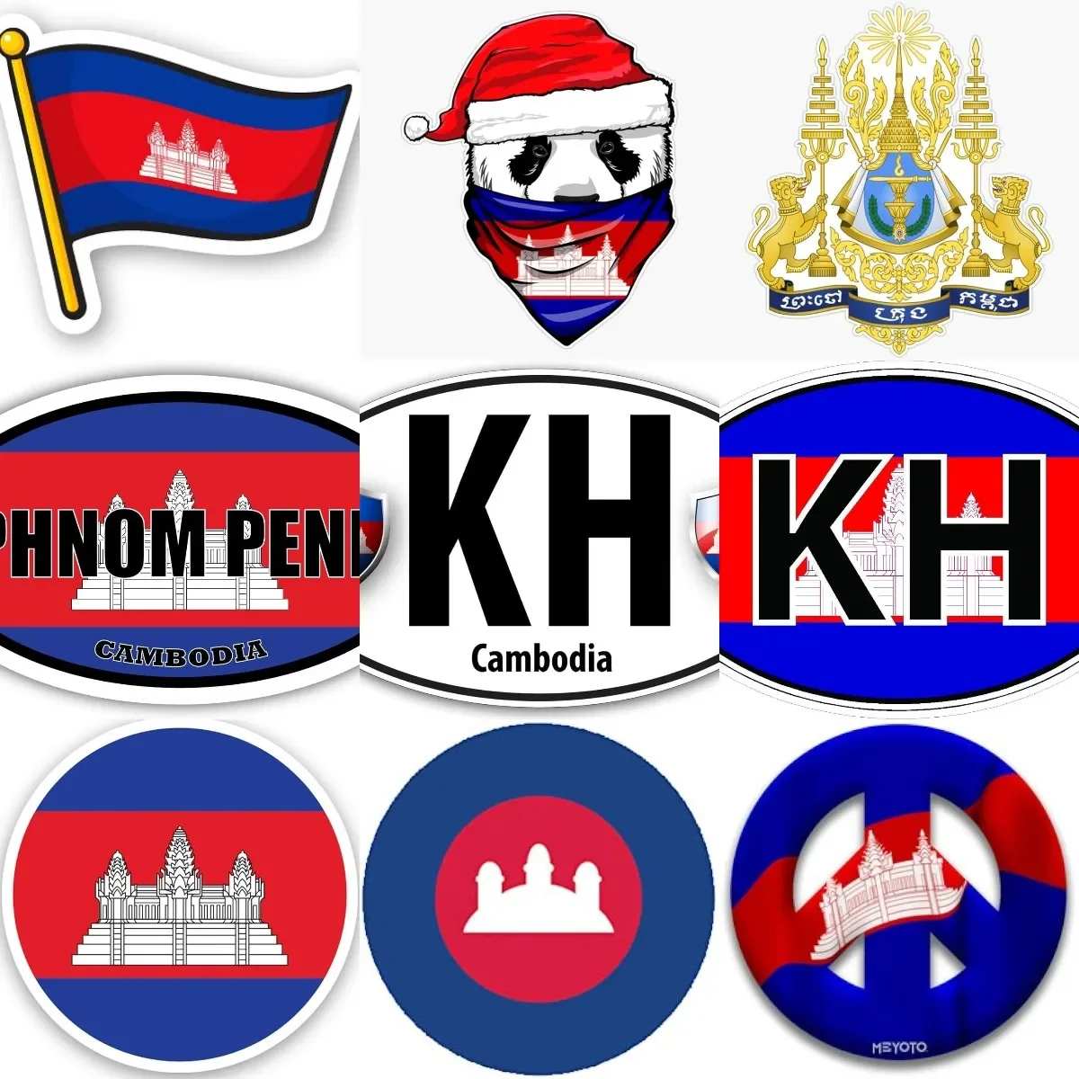 KH Cambodia Flag National Emblem Creative Waterproof Sticker for Decorate Wall Room Van Fridge Car Bicycle Helmet Bumper Decal
KH Cambodia Flag National Emblem Creative Waterproof Sticker for Decorate Wall Room Van Fridge Car Bicycle Helmet Bumper Decal