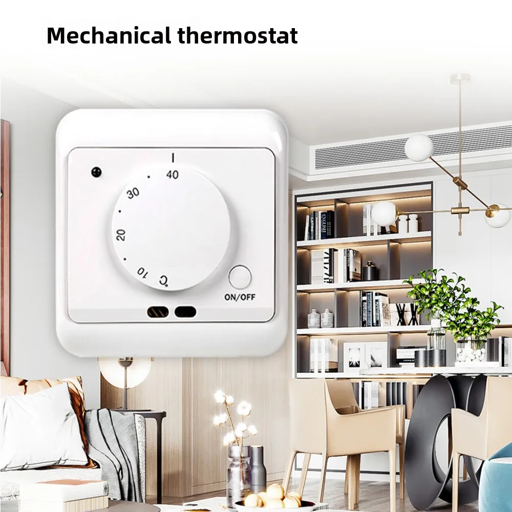 High power mechanical electric floor heating temperature controller, electric heating film temperature control switch quality
High power mechanical electric floor heating temperature controller, electric heating film temperature control switch quality