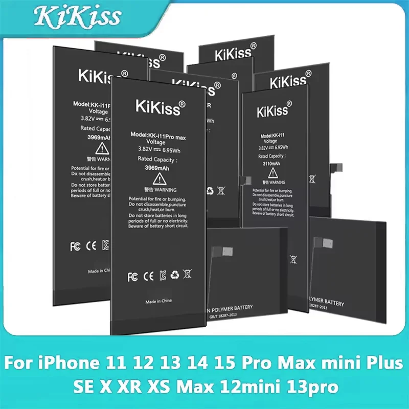 Li-ion Battery For iPhone 11 12 13 14 15 Pro Max mini Plus SE X XR XS Max 12mini 13pro 13promax Replacement Phone Batteries
Li-ion Battery For iPhone 11 12 13 14 15 Pro Max mini Plus SE X XR XS Max 12mini 13pro 13promax Replacement Phone Batteries