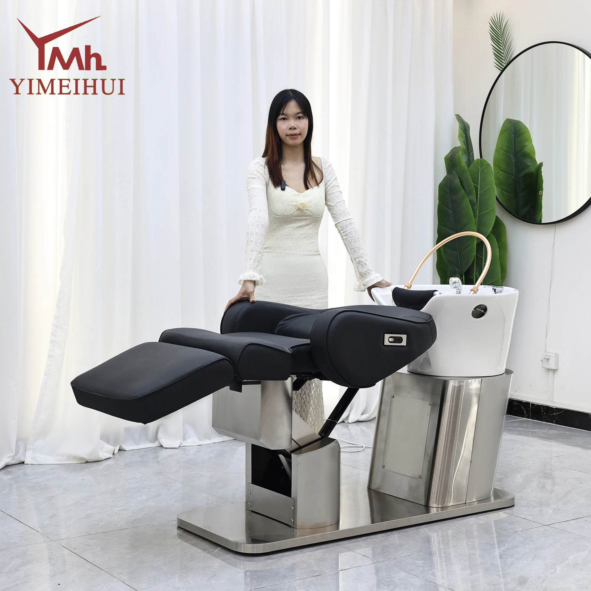 The High-end Electric Shampoo Bed Is Suitable for Hair Salons and Beauty Salons Ceramic Wash Basin and a Semi-reclining Wash Bed
The High-end Electric Shampoo Bed Is Suitable for Hair Salons and Beauty Salons Ceramic Wash Basin and a Semi-reclining Wash Bed