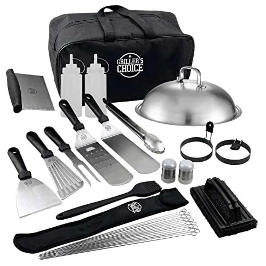 Griddle Accessories Set Metal Spatulas - Commercial Heavy Duty Stainless SteelFlat Top Grill Indoor-Outdoor Hibachi BBQ Grillin
Griddle Accessories Set Metal Spatulas - Commercial Heavy Duty Stainless SteelFlat Top Grill Indoor-Outdoor Hibachi BBQ Grillin