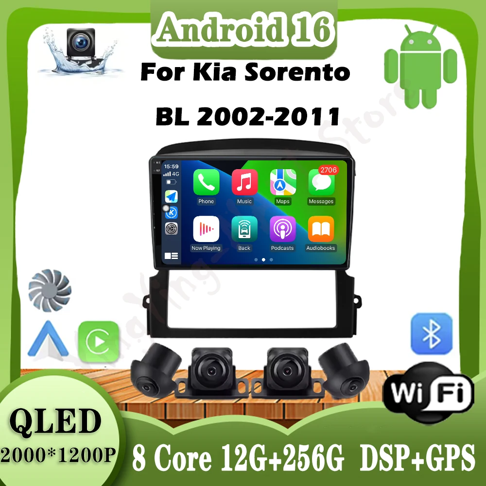 QLED экран Android Auto Carplay для Kia Sorento BL 2002-2011 Автомобильный радиоприемник Видео Мультимедийный плеер WiFi GPS-навигация DSP Стерео
QLED экран Android Auto Carplay для Kia Sorento BL 2002-2011 Автомобильный радиоприемник Видео Мультимедийный плеер WiFi GPS-навигация DSP Стерео