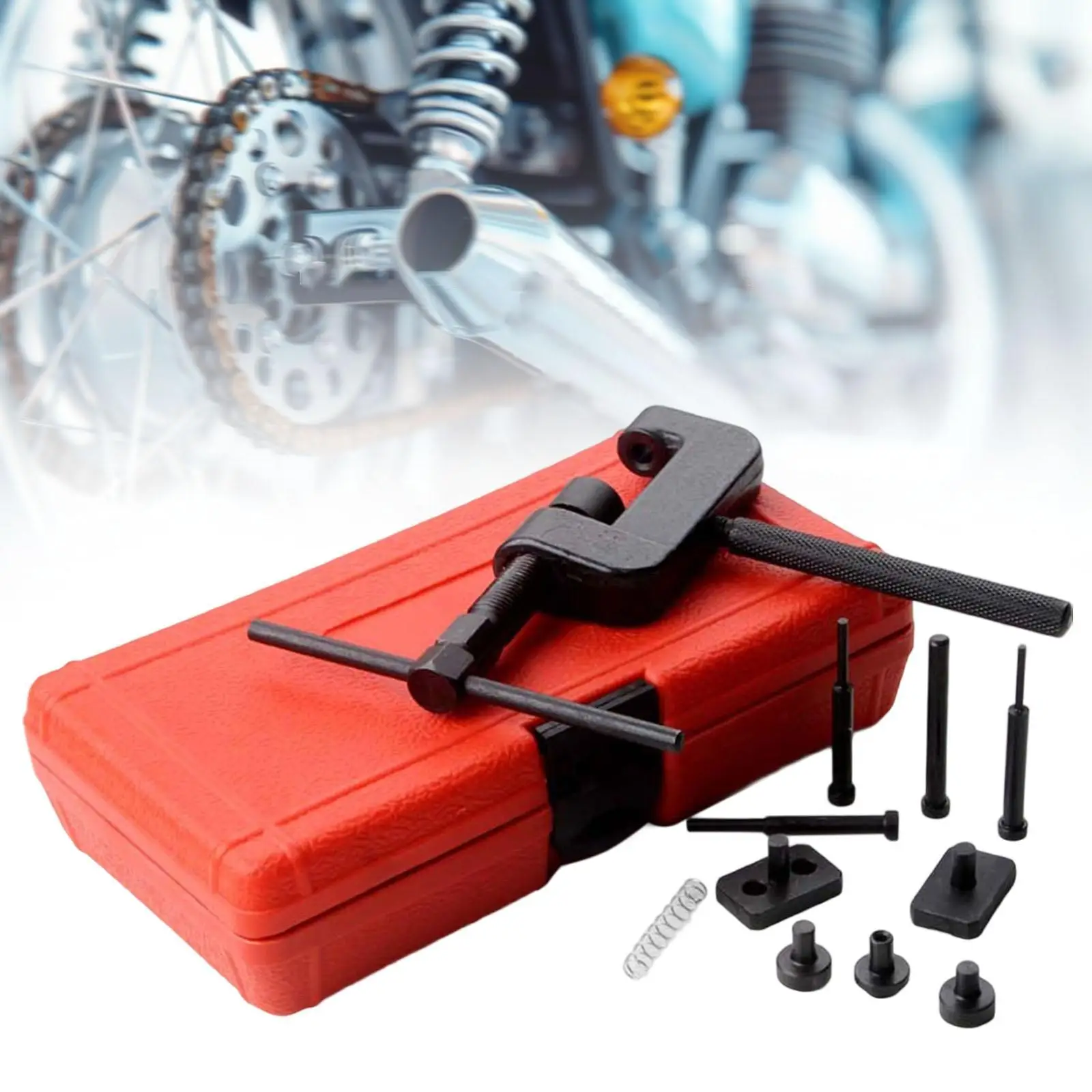 Chain Brake Tool Kit Sturdy Portable with Carrying Case for Easy Chain Maintenance Chain Repair for Bicycles Dirt Bike
Chain Brake Tool Kit Sturdy Portable with Carrying Case for Easy Chain Maintenance Chain Repair for Bicycles Dirt Bike